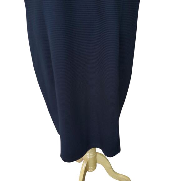 Chico's Sz 3 Black Ribbed Sleeveless Dress Back Zipper Closure Chicos XL 16 - Picture 3 of 12